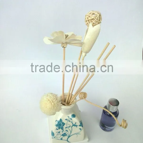 Wholesale Aroma Scented Reed Diffuser With Glass Fragrance Bottle,Aroma Rattan Sticks,Sola Flower photo-3
