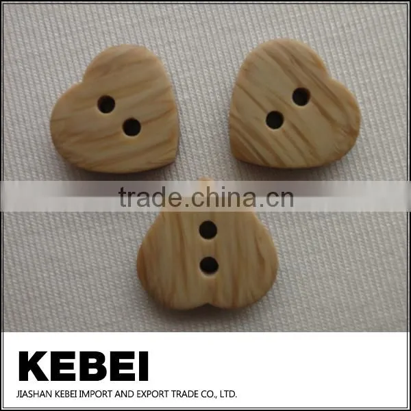 New Style Heart-shaped Button,two Holes Resin Button for Shirts photo-2