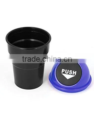 2016 New Design Black Plastic Cover Home Car Ashtray Trash Bin Can Garbage Container photo-2