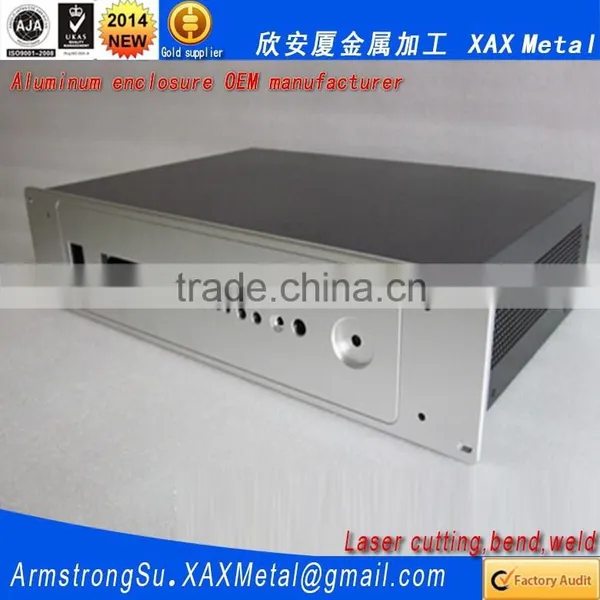 XAX02Alu OEM ODM Customized Laser Cut Bend Weld Sheet Aluminum Anodic Oxidation Enclosure photo-3
