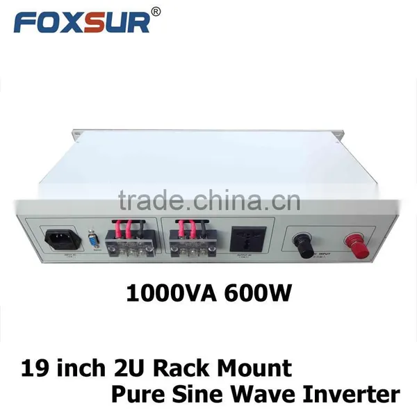 LCD Display 19 Inch 2U Rack Mount Pure Sine Wave Inverter for Industry and Telecom 1000VA 600W 48V dc to 110V ac off Grid photo-3