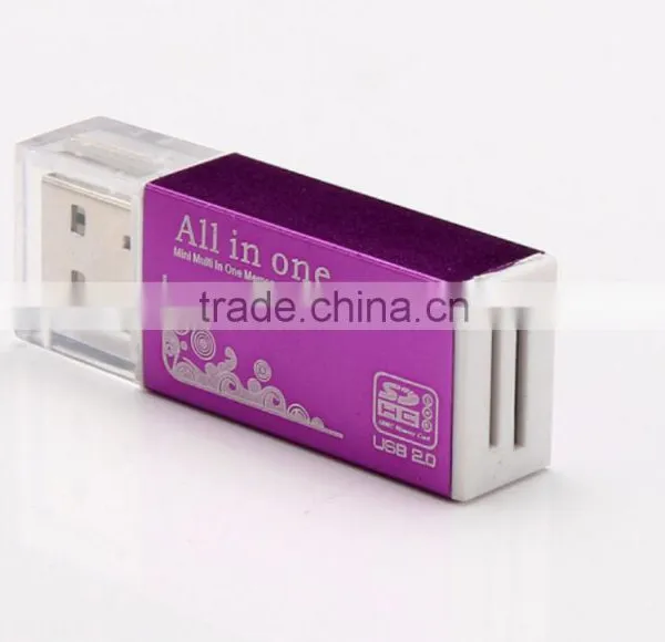 All in One Aluminium Memory Micro SD SDHC TF MS M2 Card Reader photo-3