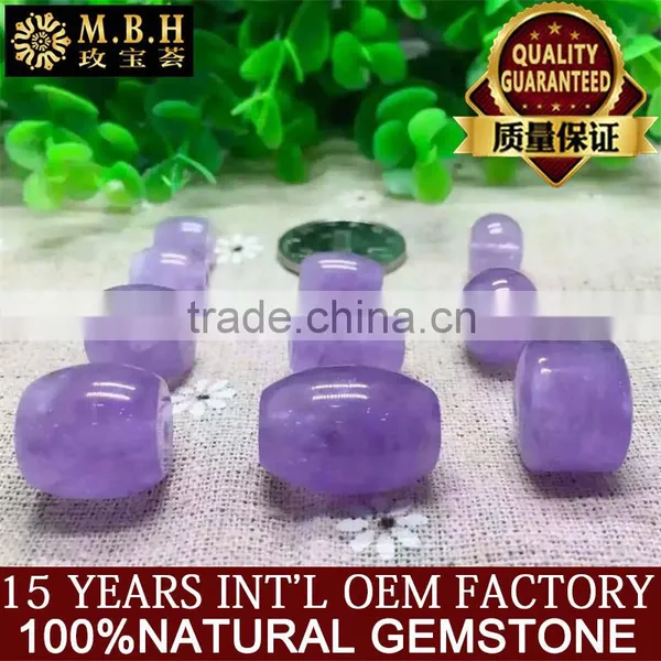 Factory Wholesale Fashion Gemstone Natural Lavender Barrel Bead Jewelry