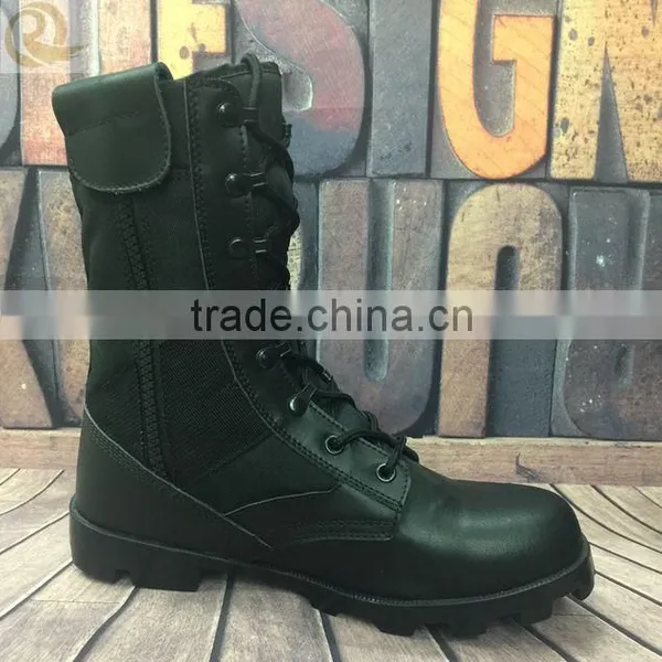 Factory Reasonable Leather Black Military Boots/tactical Boots photo-2
