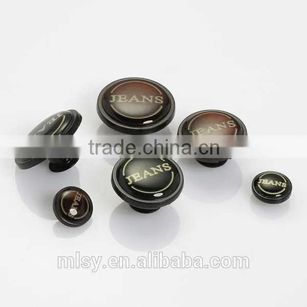 Fashion Man Clothing Zamak Button Silver Jeans Button Name Clothes Button photo-3