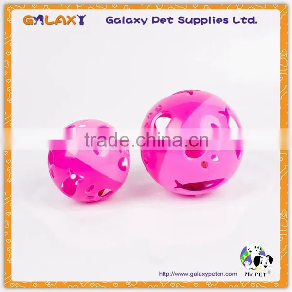 CT8629 Plastic Balls With Bell for Pets/cheap Toys for Cats/pet Toy Ball With Ring photo-2