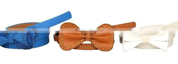 2014 Korean Fashion Ladies PU Rivet Bowknot Belt SWF-W15062925 photo-2