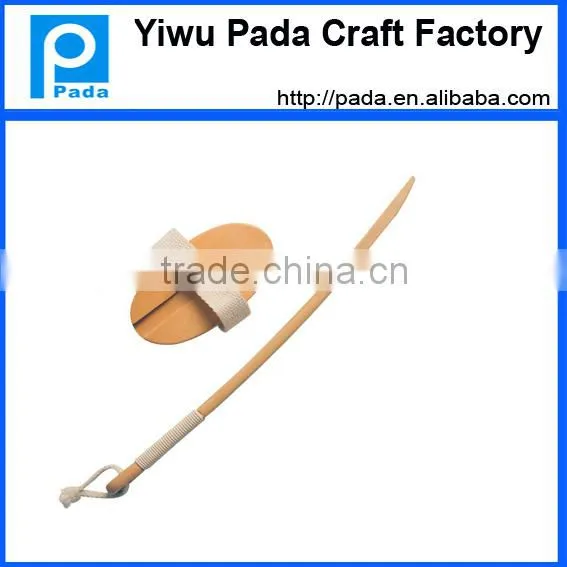 Wooden Bath Brush With 100% Natural, Dry Body Brush With Long Curved Handle photo-4