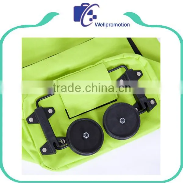Polyester Reusable Shopping Folding Trolley Bag Supermarket photo-3