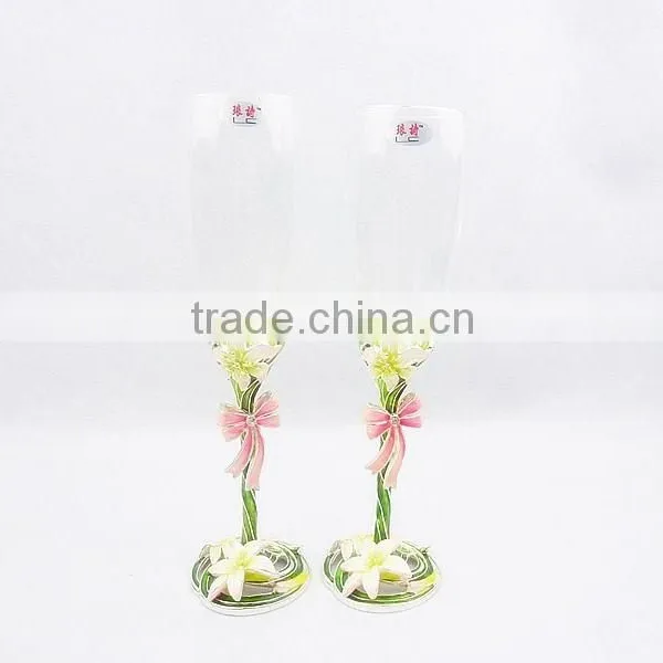 Iris Flower Design Wine Goblet photo-6