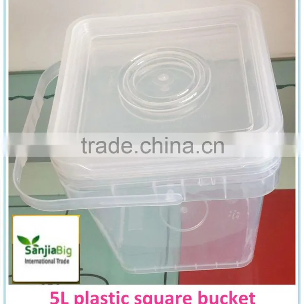 Plastic Square Bucket Mould Square Bucket With Handle and Lid photo-5