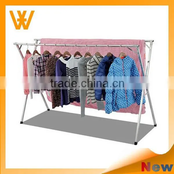 X Shape Thick Metal Clothes Horse Foldable Stainless Steel Clothes Rack photo-6