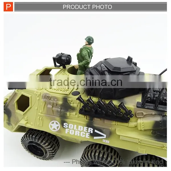 Realastic Plastic Military Toy Tank Model Set With Light photo-3