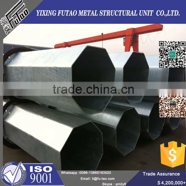 High Quality Galvanized Steel Tubular Telecommunication Pole photo-4