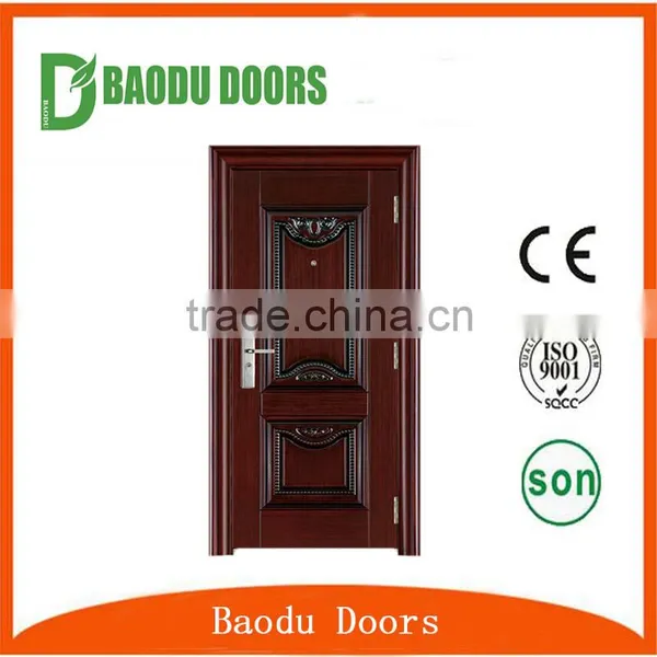 High Quality Exterior Main Door Designs Security Iron Single Door Design photo-3
