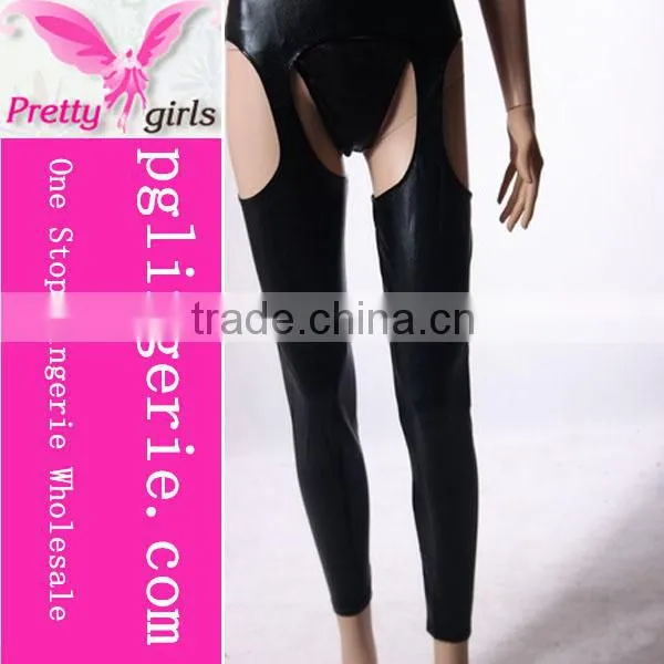TOP Quantity Faux Leather Lingerie Zipper Jumpsuit photo-5