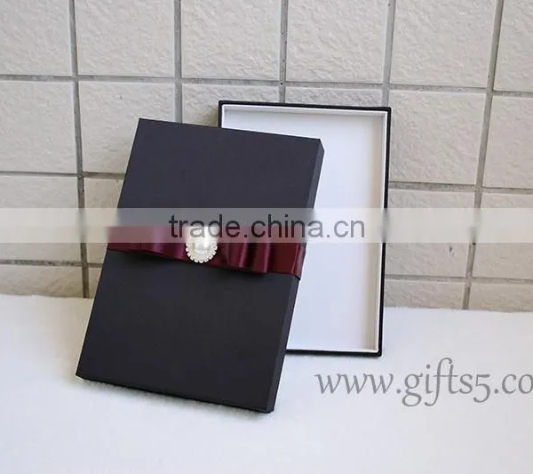 Elegant Black Wedding Invitation Box photo-5