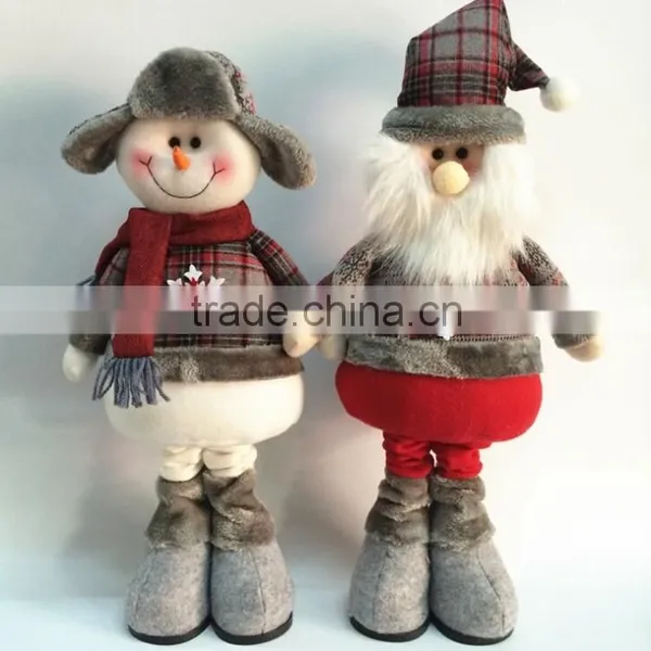 Telescopic Old Man Snowman Doll Furnishing Articles