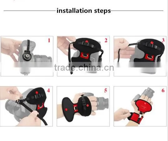LYNCA Manufacturer EF2 Soft Hand Grip Wrist Strap Black/red Color for Canon Nikon Sory Pentax DSLR photo-6
