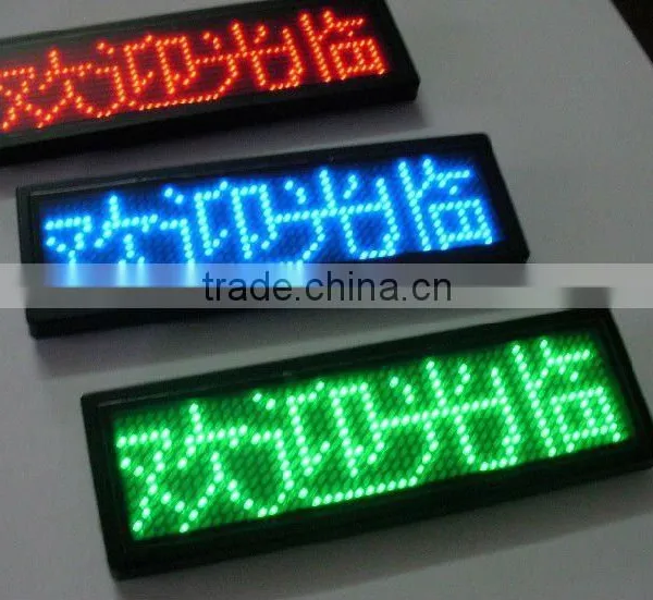 Mini USB Programmable LED Badge Name Tag Sign