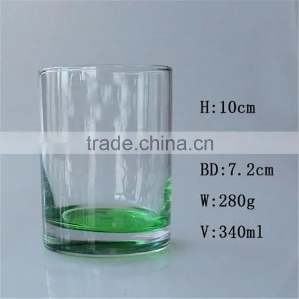 Custom Bottom Sprayed Color Whisky Glass Cup ,colored Drinking Glass Cup 250ml/340ml photo-2
