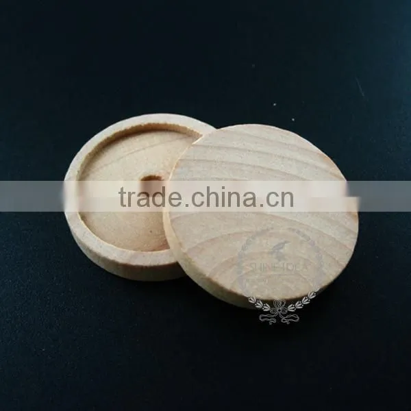 25mm Setting Size Natual Log Wood Round Bezel Pendant Setting DIY Findings Bezel Tray Supplies 1411137 photo-3