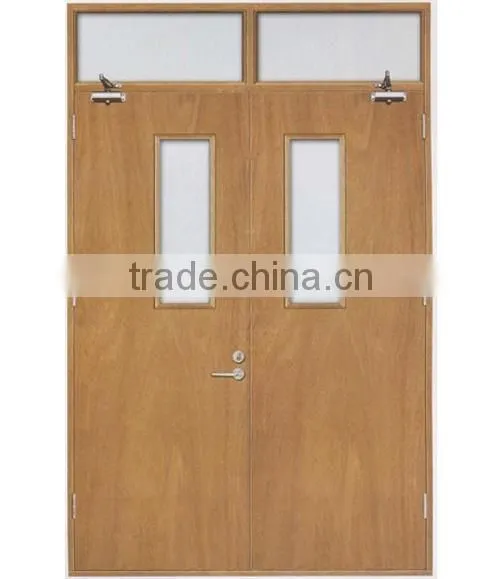 Steel Frame Timber Sash Fire Rated Doors With Different Specifications Can Customize