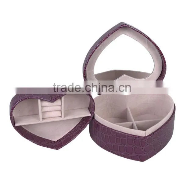Chinese Factories Wholesale Custom High-grade PU Leather Jewelry Box, Heart-shaped Box photo-5