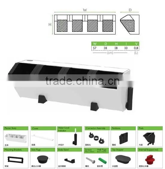 Hydro Plastic Vertical Garden Wall Planter,Hydroponic Green Wall Planter,pocket Hanging Vertical Planter photo-5