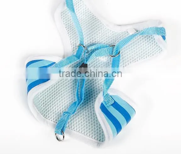CY111 Cute Stripe Vest Dog Collar Traction Rope Pet Supplies Adjustable Pet Leash photo-3