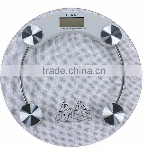 Round Shape Electronic LCD Bathroom Body Weighing Scale