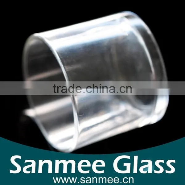 Plain Round Small Machine Pressed Glass Candle Holder photo-3
