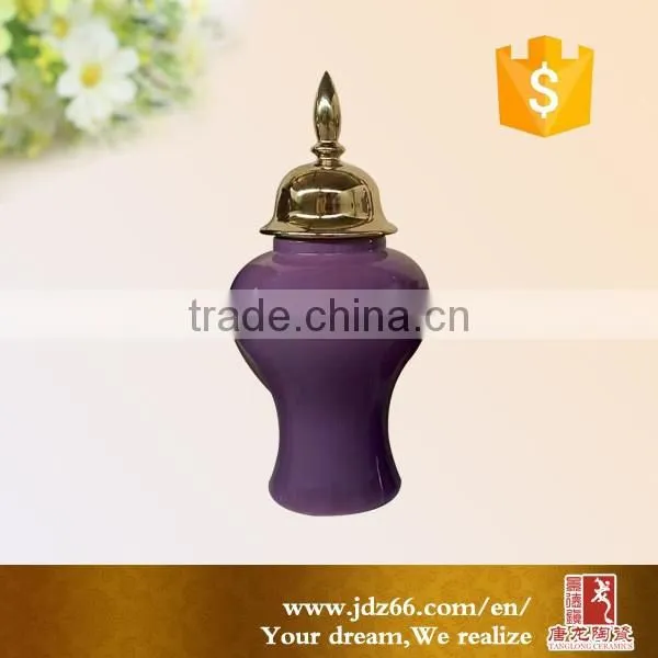 Black Glazed Home Decoration Ceramic Jars Black With Lid photo-3