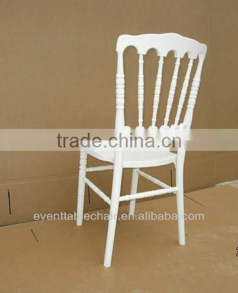 White Wood Napoleon Wedding Chairs With PVC Cushion Pad for Sale photo-2