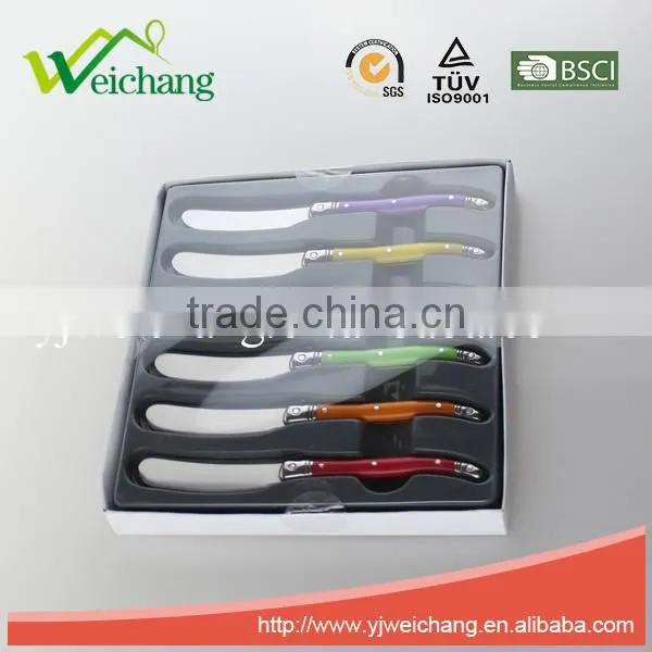 WCJ838 6 Pcs Cutlery Set Different Color Handle Hote Sale Product Cheese Knife photo-4