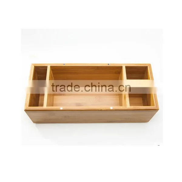 Aonong High Quality Bamboo Tissue Box/desk Organizer for Smartphones & Tablets photo-3