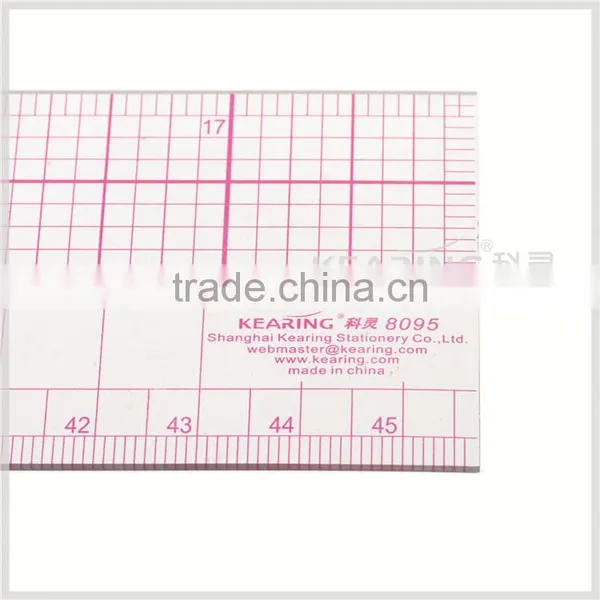 Kearing Brand Manufacture High Quality 45cm&18" Straight Flexible 1.2mm Thickness Plastic Garment Ruler for Fashion Design#8095 photo-4