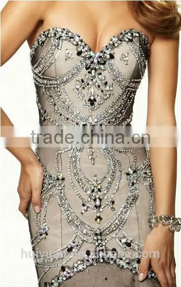 Luxurious Beaded New Designer Low Cut Back Trumpet/mermaid Winter Ball Dresses photo-5