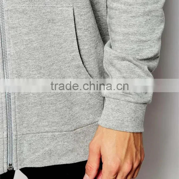 Mens 100% Cotton Plain Hoodie Zip up Hoodie Manufacturers photo-4