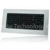 103 Keys Panel Mount Black Kiosk Metal Keyboard With Trackball MKB-F103A-TB-B