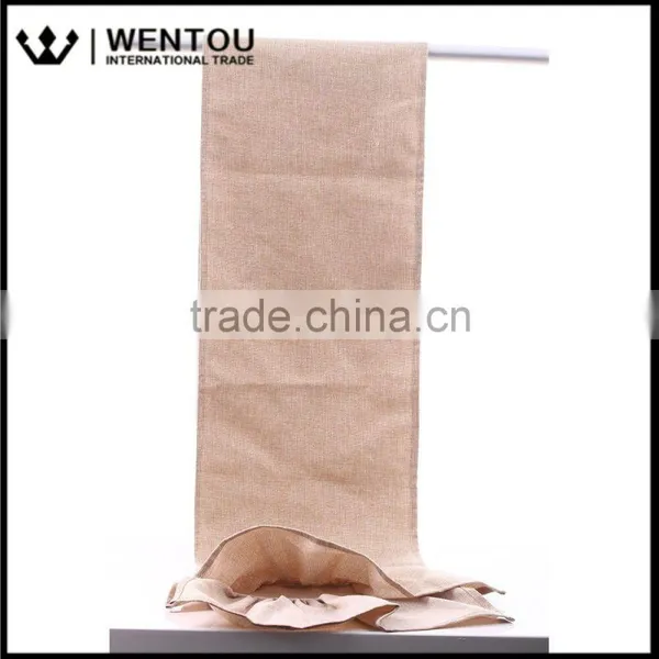 Cotton Inner Burlap Table Runner With Ruffles