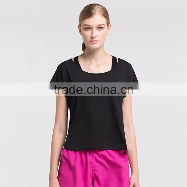 Women's Sports Base Layer Short Sleeve Tee Running/Yoga Shirt photo-3