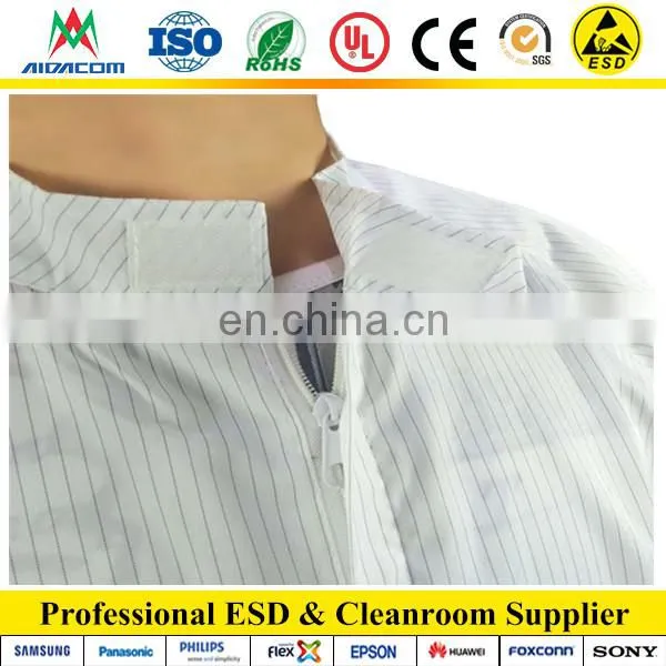 With Vertical Zipper ESD Jumpsuit, Cleanroom Antistatic ESD Coverall photo-6