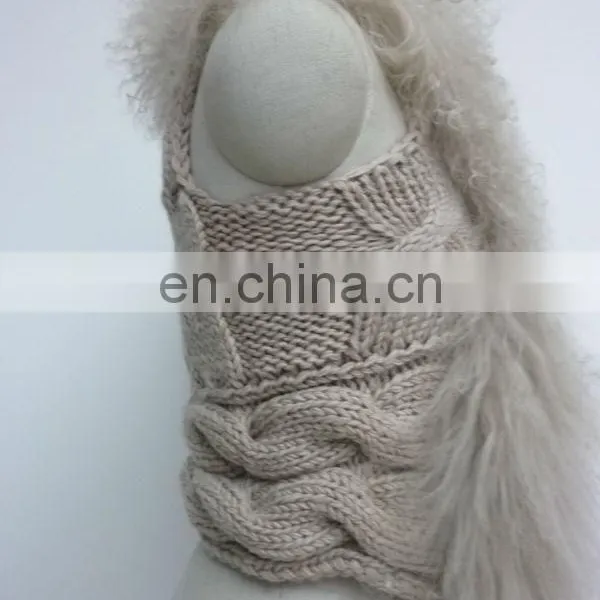 2013 Fashion New Women's Tibet Fur Kniting Wool Vest photo-2