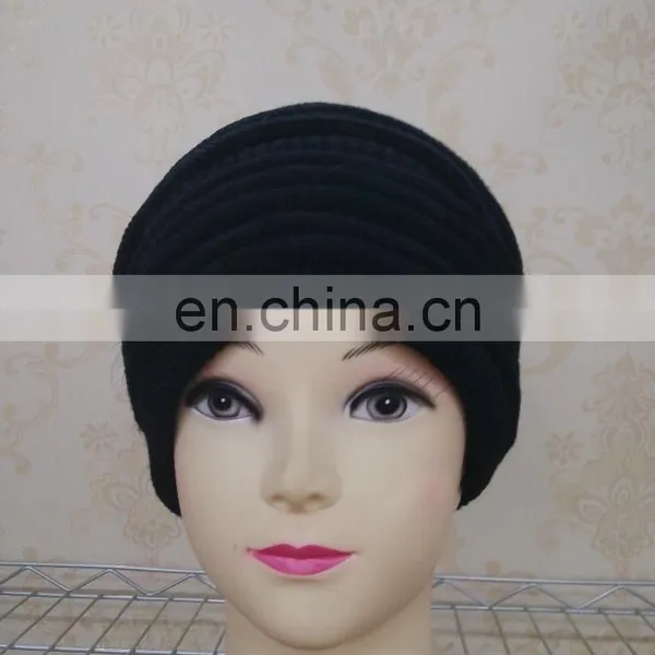 New Style Fashion Wool Knitted With Raccoon Fur Pompom Beanie Hat photo-5