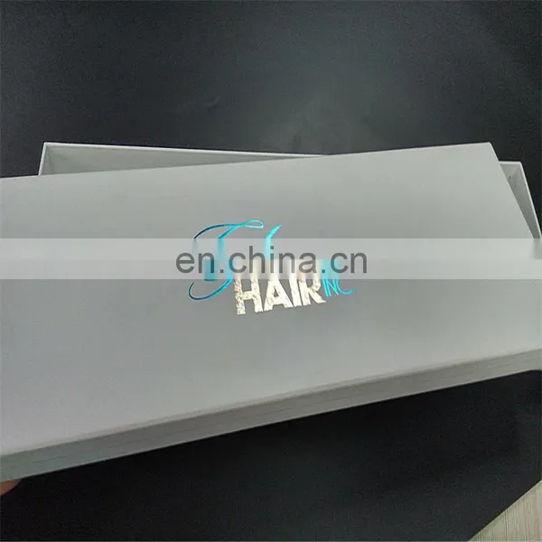 Shiny ! ! ! !Customized Hair Extension Packagings Sliding Drawer Box With Shiny Blue Foil Logo photo-2