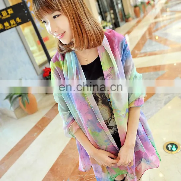 2015spring New Style High Quality Silk Georgette Stole(SP888AL) photo-3