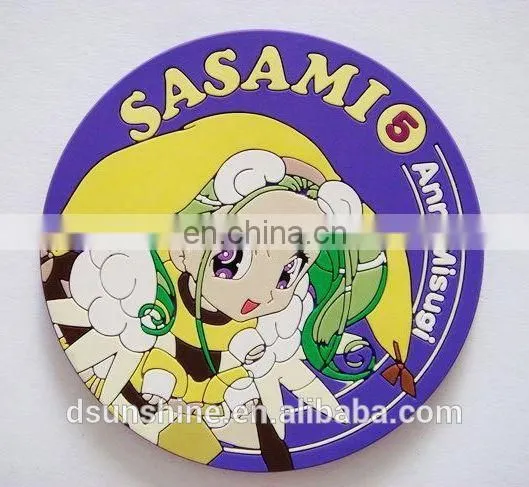 Soft PVC Fashion Cup Mat / Pvc Coaster photo-2