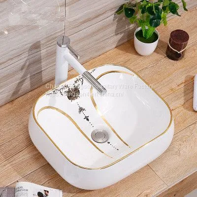Bathroom Apartment Tabletop Installtion Oval Ceramic Colored no Hole Wash Hand Basin Sink From Chaozhou Manufacturer photo-2