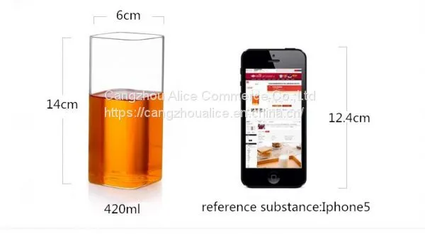 Comfortable High Quality Square Cheap Glass Water Cup photo-5